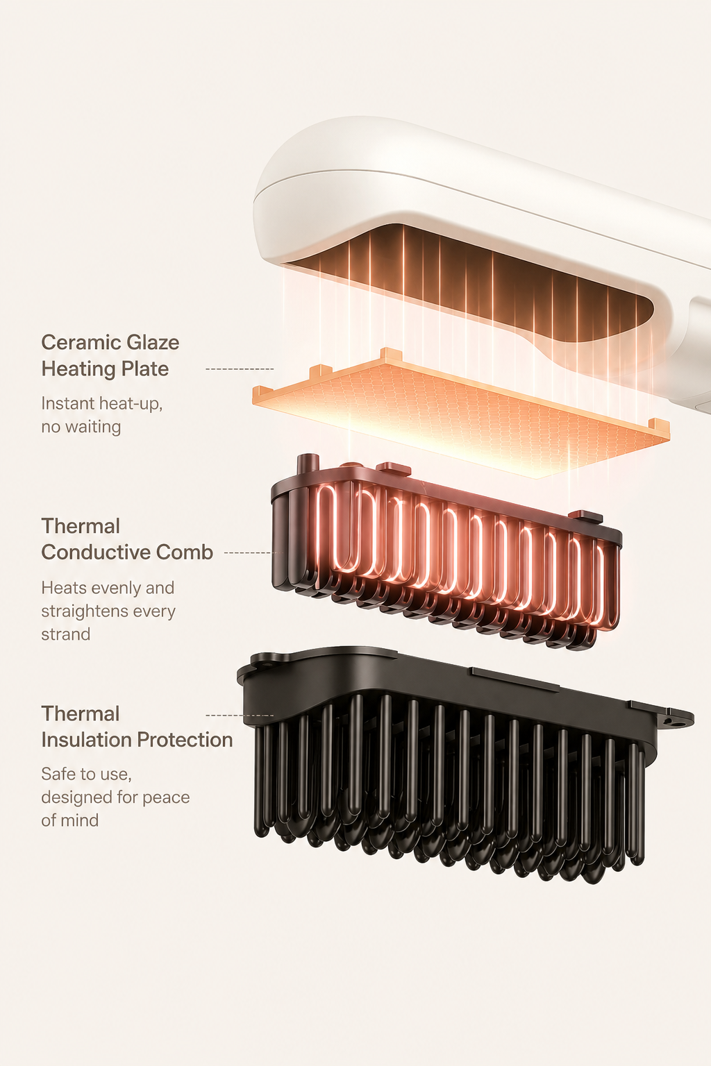 Straightener brush