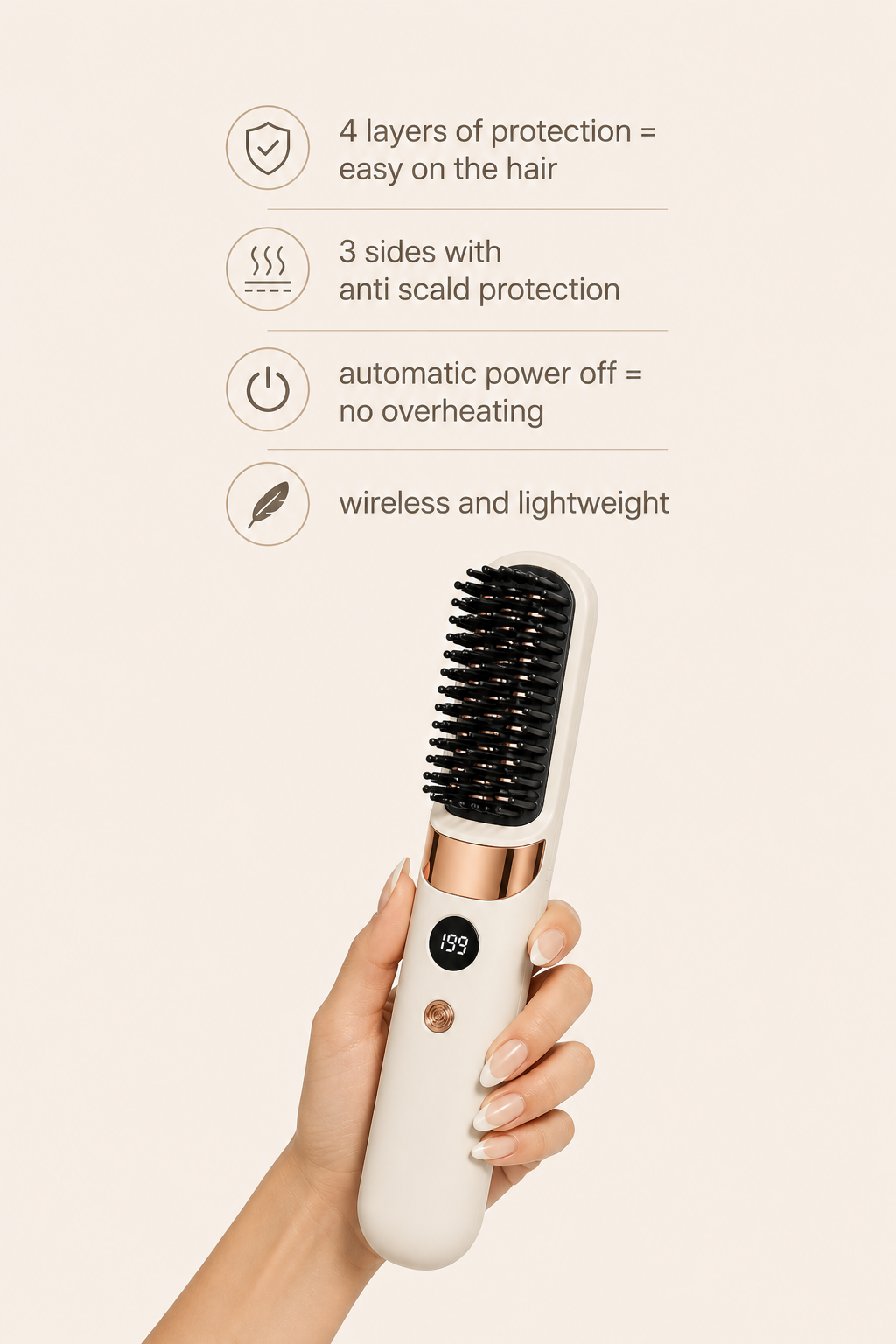 Straightener brush